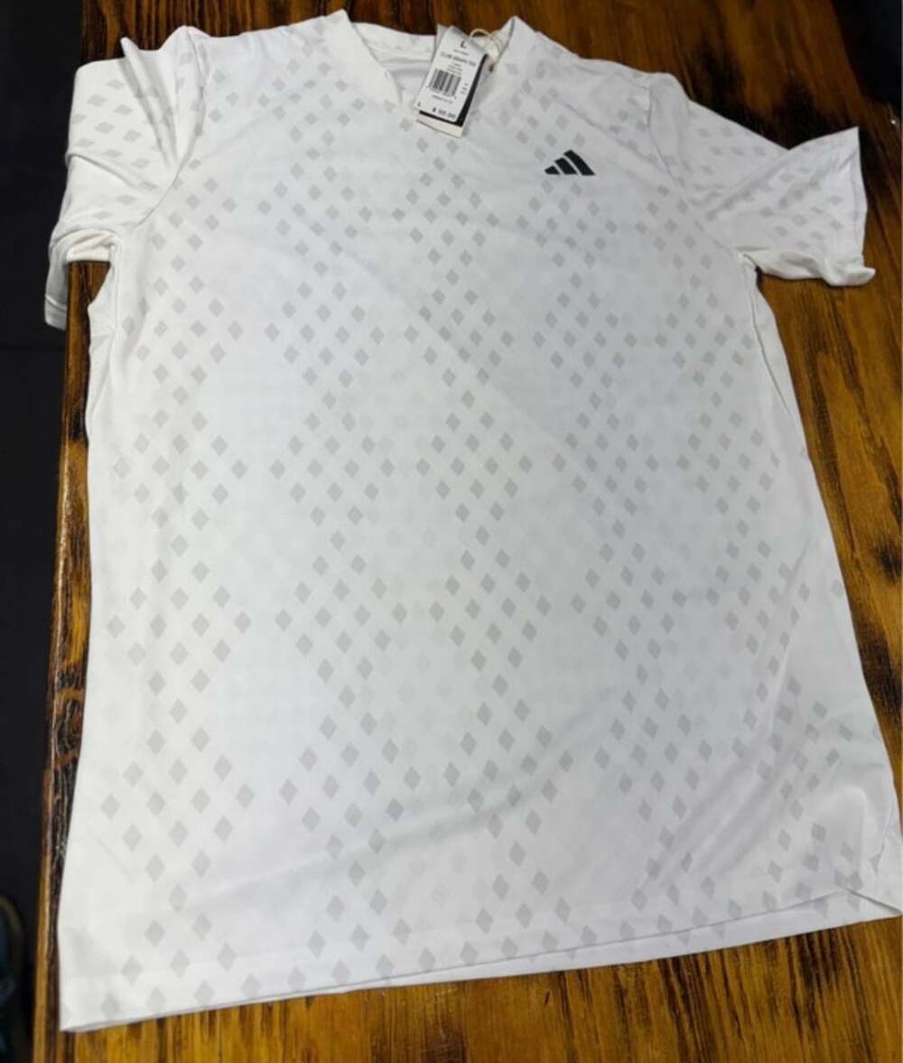 Adidas Club Graphic Tee White Men's Size L JM1199